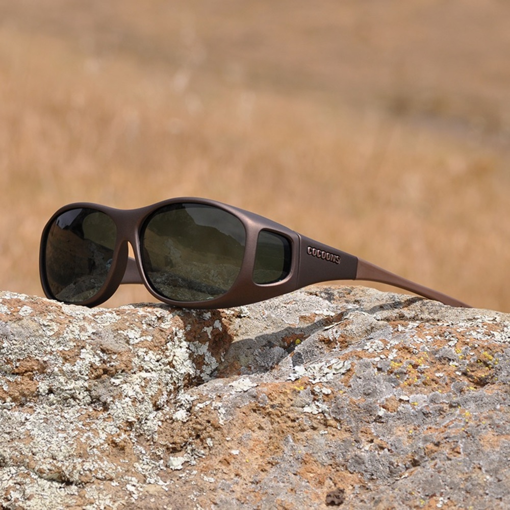 Cocoons Brown Sunglasses Cocoons Stream Line fitover glasses. Unisex